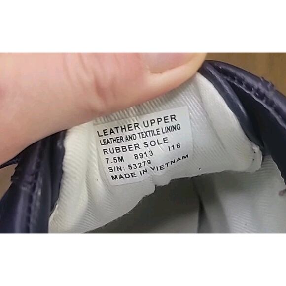 TORY SPORT Blue Leather Ruffle Sneakers Women’s 7.5M Casual Designer EUC - Picture 9 of 9